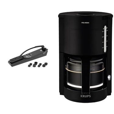 Sennheiser Der kabellose, Digitale TV-Kopfhörer RS 5200, Kristallklarer Sound & Krups F30908 ProAroma Filterkaffeemaschine mit Glaskanne | 1,25L Füllmenge | 10-15 Tassen | 1050W | Schwarz im Sale